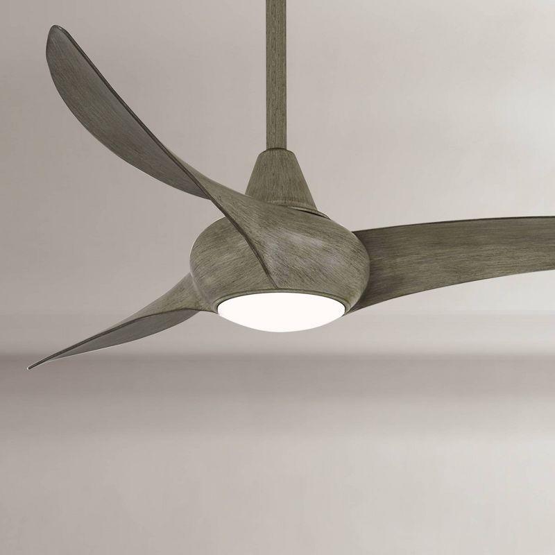 44" Minka Aire Light Wave Modern Driftwood LED Ceiling Fan with Remote
