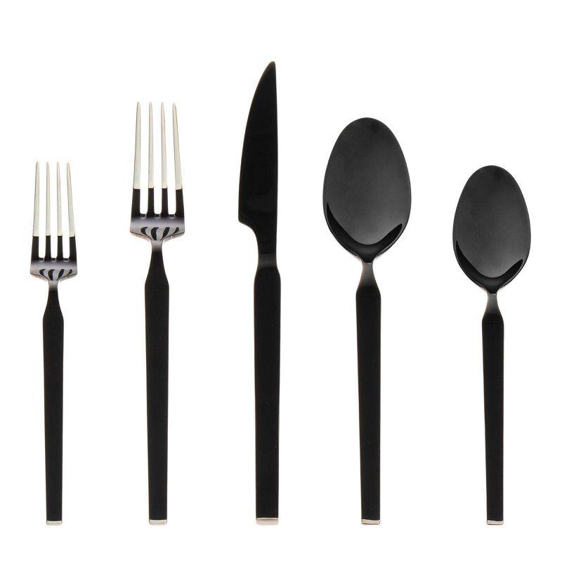 Godinger Silver Art Co Oliver Mirrored 18/10 Stainless Steel Flatware 20 Piece, Service For 4