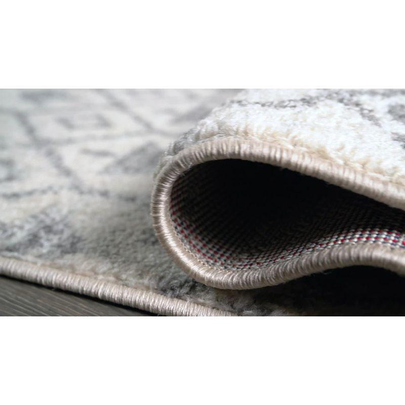 5'x8' Izil Moroccan Beni Souk Area Rug, Cream/Gray - JONATHAN Y