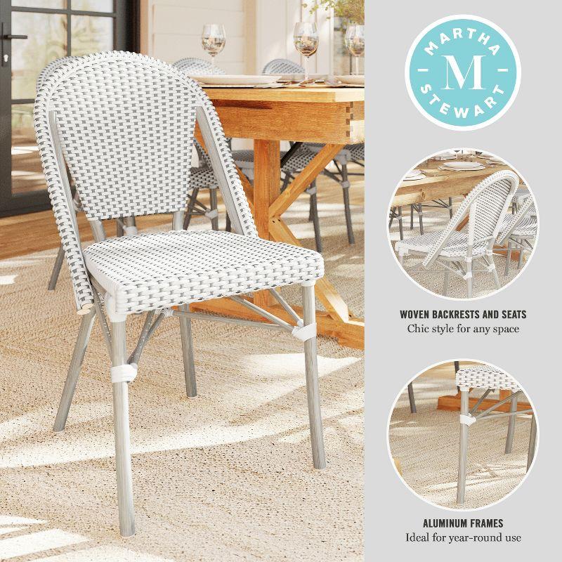 Martha Stewart Martha Stewart Lily Pond All-Weather Stackable Patio Bistro Dining Chair