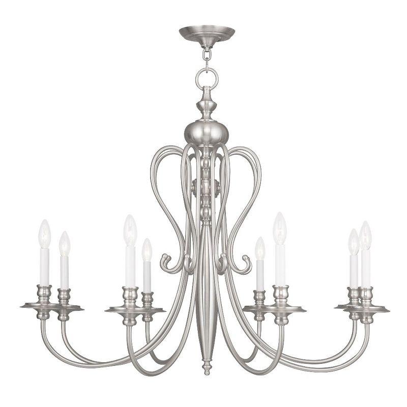 Livex Lighting Caldwell 8 - Light Chandelier in  Brushed Nickel