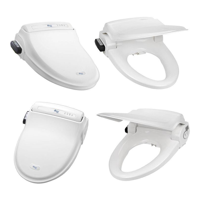 Bio Bidet by BEMIS 7ZBB1000R DRY BB1000 Round Bidet Toilet Seat, Electric, Warm Water with Air Dryer + 6 Bidet Towels