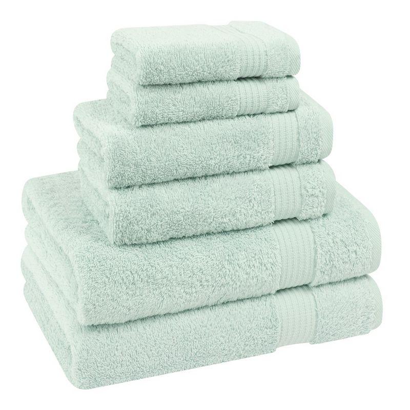 American Soft Linen Turkish Premium Quality 100% Cotton 6 Piece Towel Set, Soft Absorbent Quick Dry Bath Towels for Bathroom