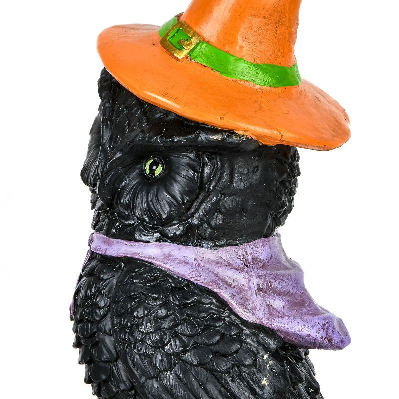 National Tree Company 32" Halloween Owl on Stacked Books