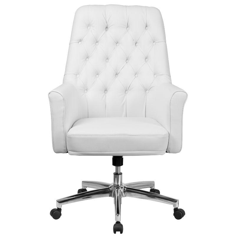 Flash Furniture Mid-Back Traditional Tufted LeatherSoft Executive Swivel Office Chair with Arms