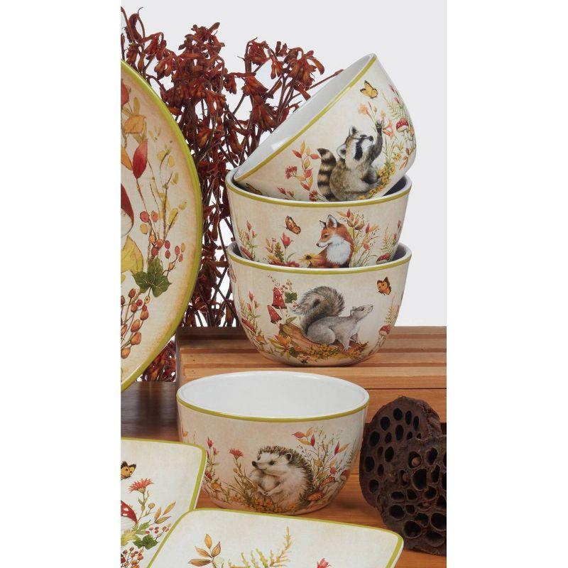 Woodland Critters Set of 4 Ice Cream Bowls