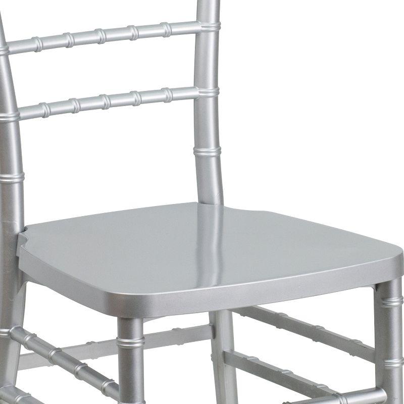 Elegant Silver Resin Chiavari Stackable Event Chair