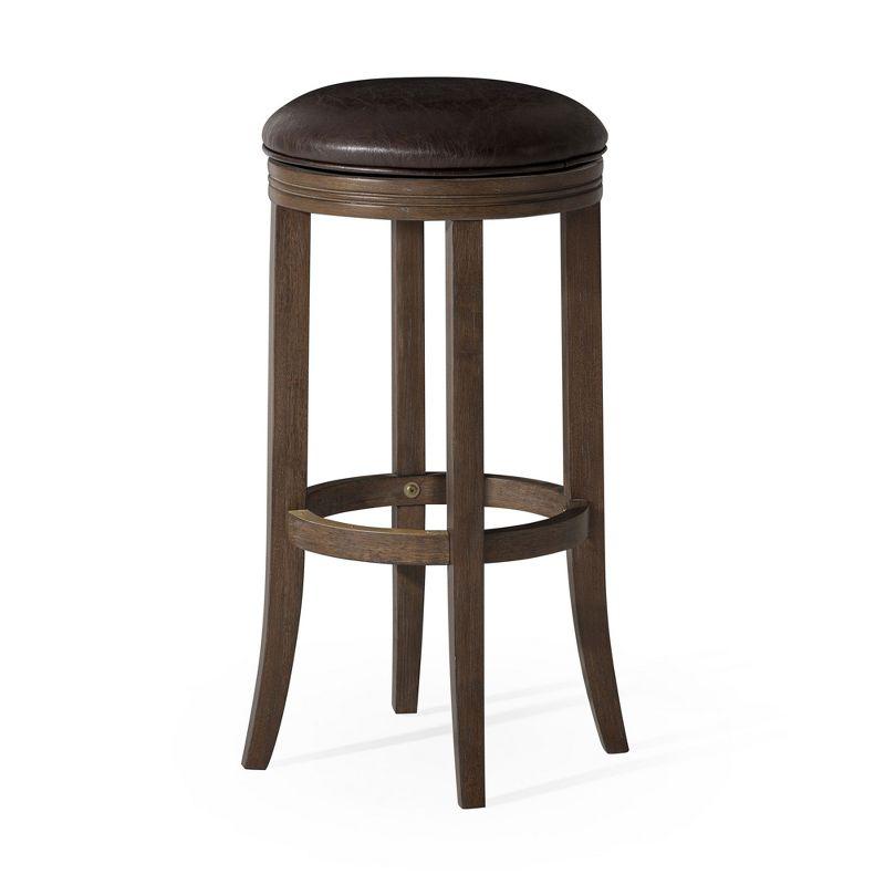 Maven Lane Eva Bar Stool with Vegan Leather Upholstery