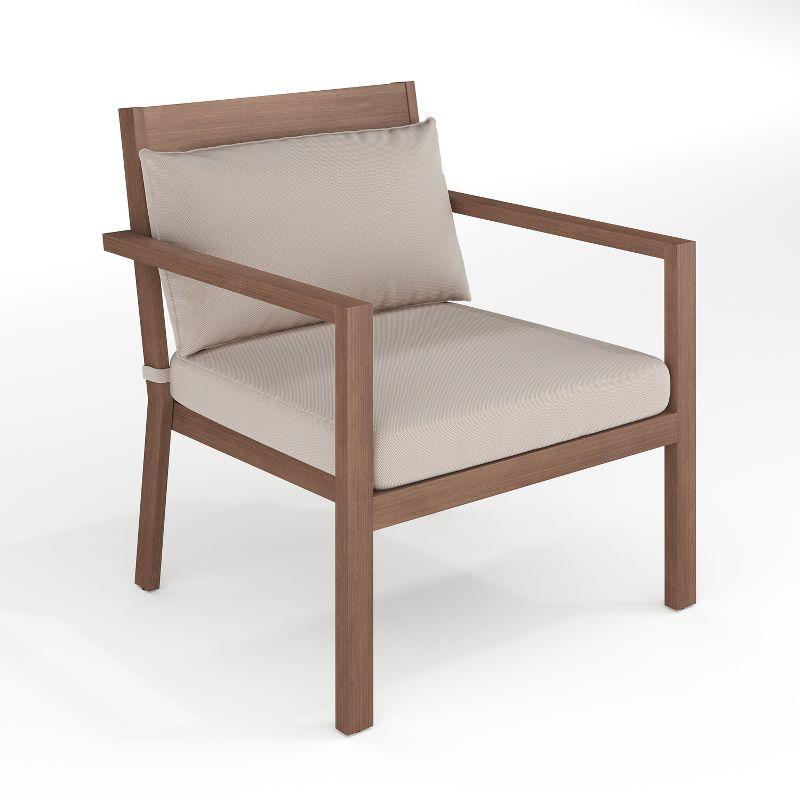 Martha Stewart Martha Stewart Bedford All-Weather Patio Accent Chairs with Seat and Lumbar Cushions (Set of 2)