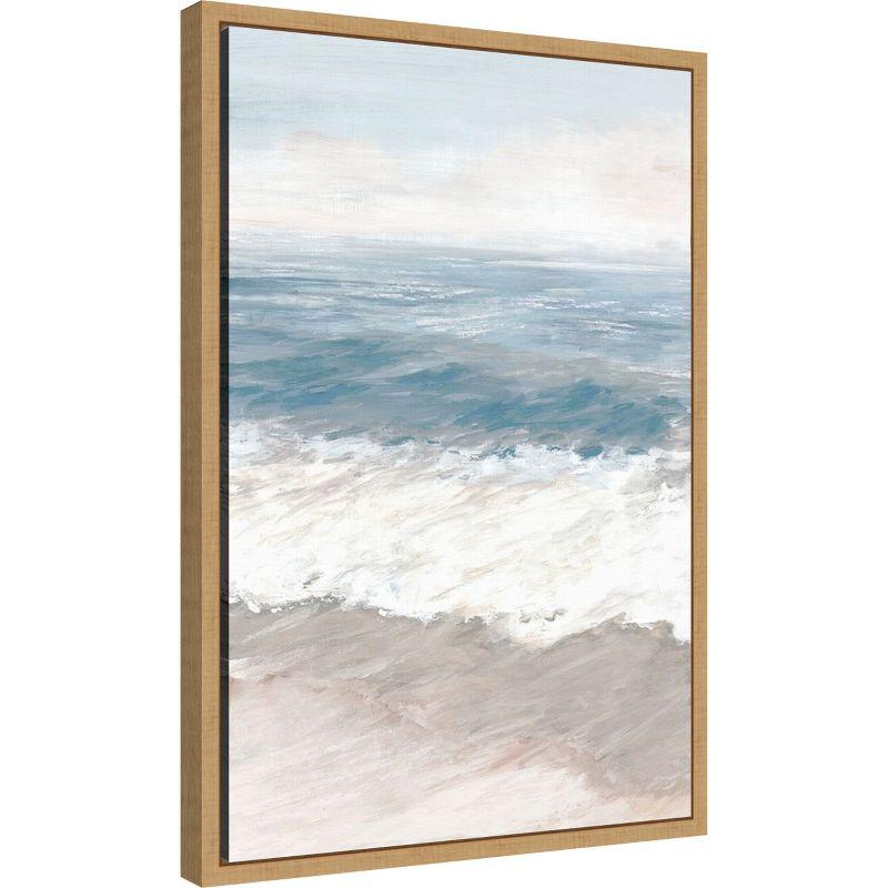 Amanti Art Warm Waves (Beach) by Eva Watts Canvas Wall Art Print Framed 16 x 23-in.