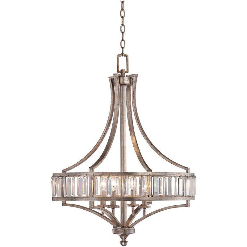 Vienna 28" Soft Silver Crystal Glass Chandelier