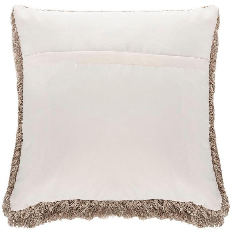Indoor/Outdoor Shag Pillow - Champagne - 20"X20" - Safavieh