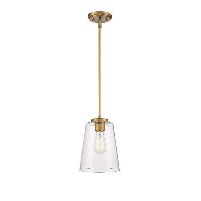 Savoy House Calhoun 1 - Light Pendant in  Warm Brass