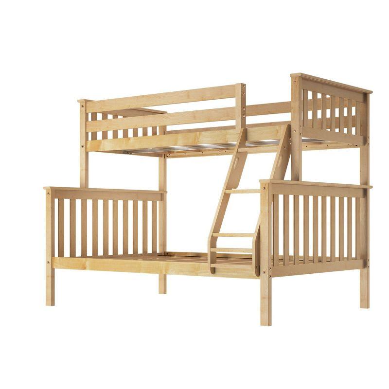 Plank+Beam Bunk Bed Twin over Full, Classic Adults Bunk Beds Solid Wood, No Box Spring Needed