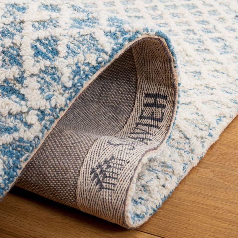 Micro-Loop MLP353 Hand Tufted Indoor Area Rug - Blue/Ivory - 5'x8' - Safavieh