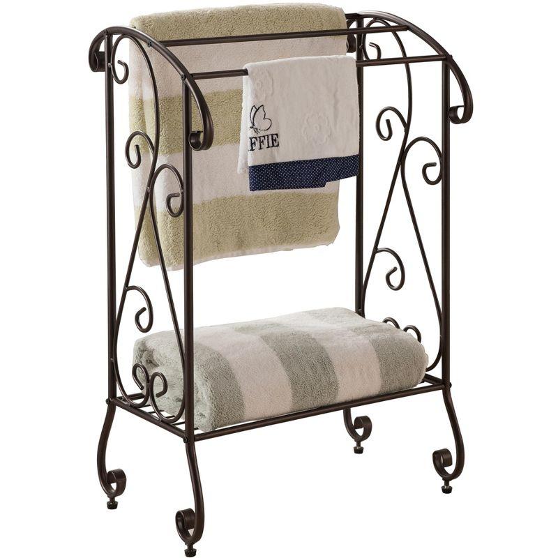 Free Standing Towel Stand with Storage Shelf