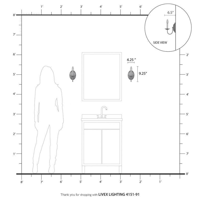 Livex Lighting Home Basics 1 - Light Wall Light in  Brushed Nickel