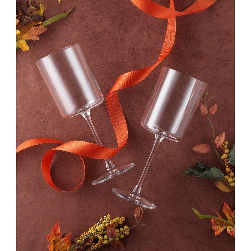 JoyJolt Claire Crystal White Wine Glasses – Set of 4 – 11.4 Ounce Wine Glass Set