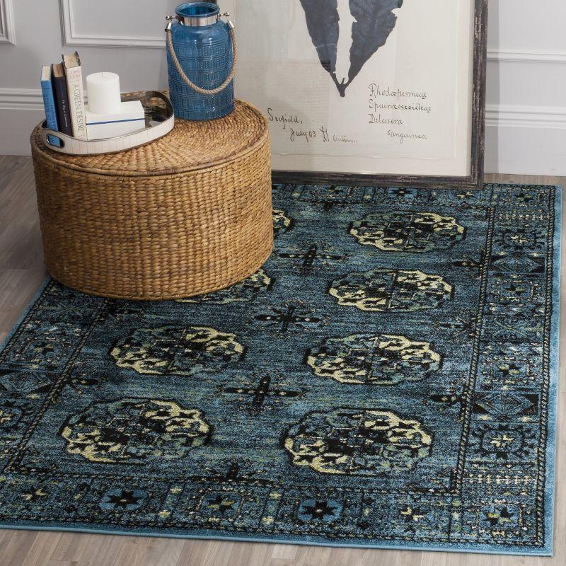 Vintage Hamadan VTH212 Power Loomed Indoor Area Rug - Blue/Multi - 5'3"x7'6" - Safavieh