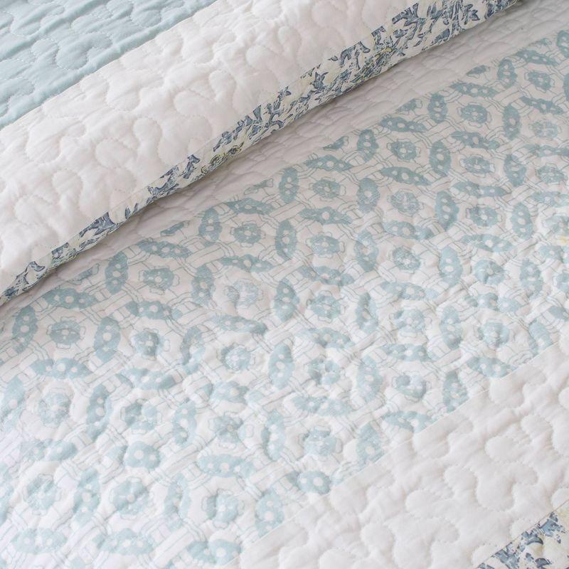 Madison Park Dawn 6 Piece Cotton Percale Quilt Set with Throw Pillows