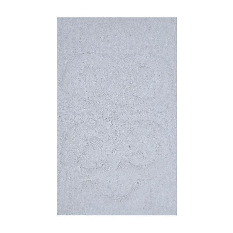 Knightsbridge Tuft Twisted 220 GSF Non Skid Back Bath Rug 17 x 24 - White