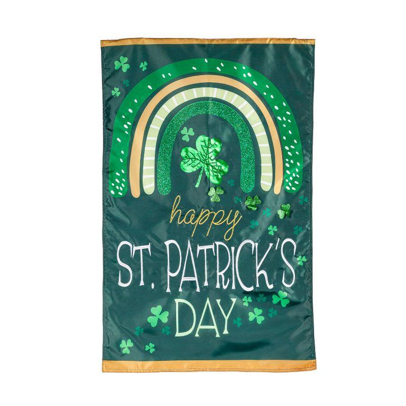 Green and Gold St. Patrick's Day Nylon House Flag