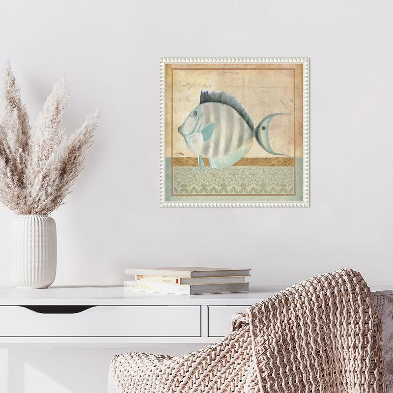 Amanti Art Vintage Fish III by Elizabeth Medley Framed Canvas Wall Art