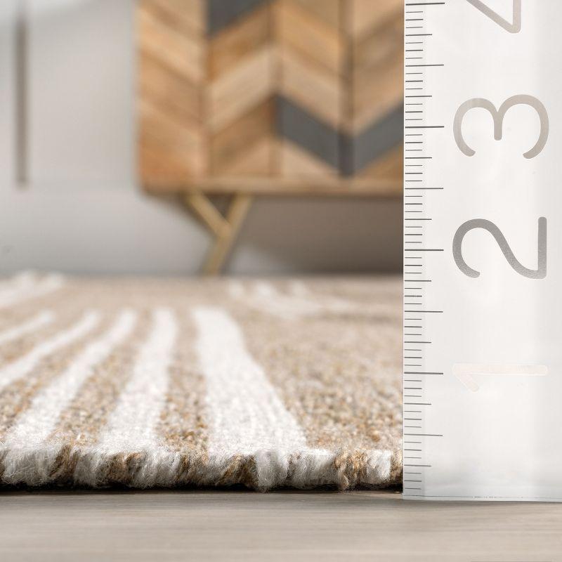 Breakwater Bay Amariana Reversible Striped Wool Area Rug