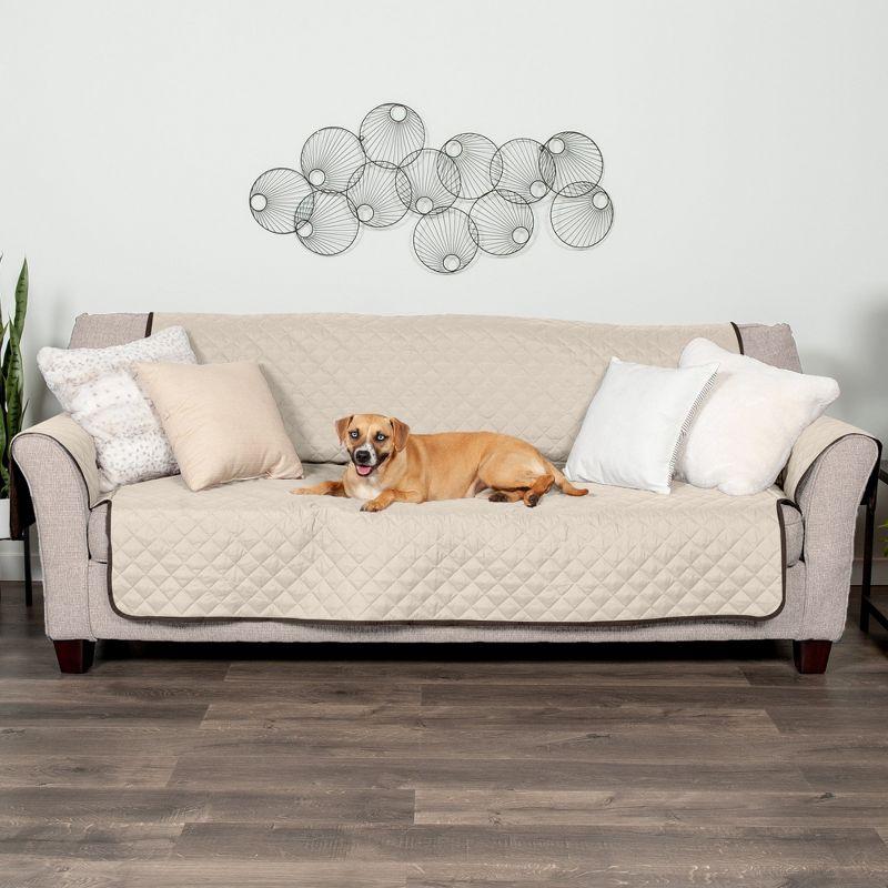 FurHaven Reversible Water-Resistant Small Sofa Loveseat Cover Furniture Protector