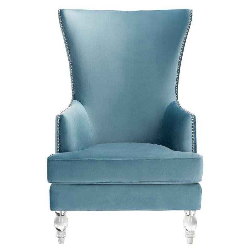 Geode Modern Wingback Chair - SFV4745 - Light Blue - Safavieh Couture