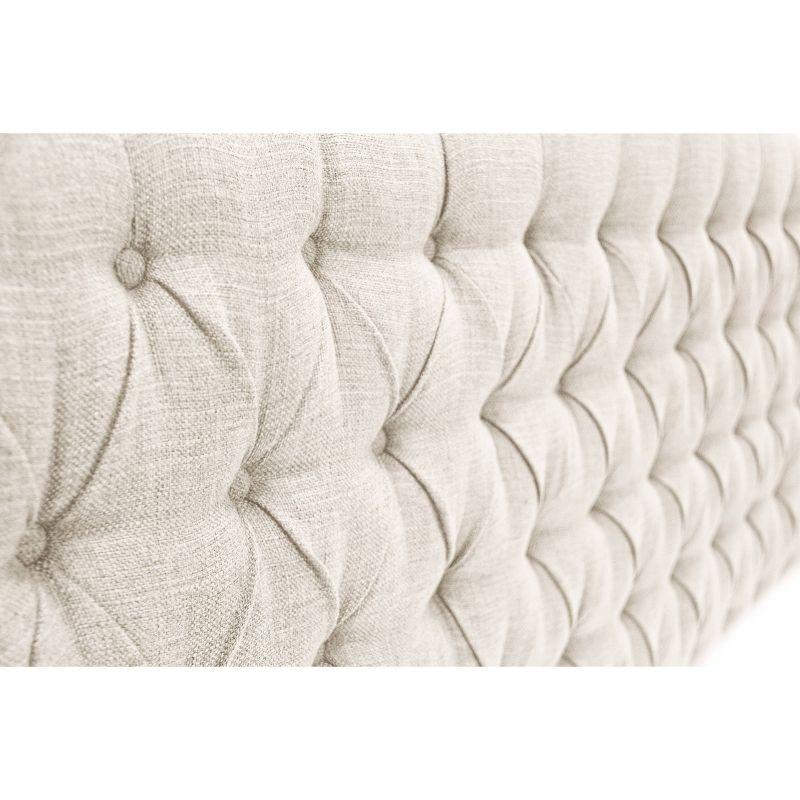 Elle Decor Celeste Tufted Upholstered Padded Headboard with Contemporary Button Tufting