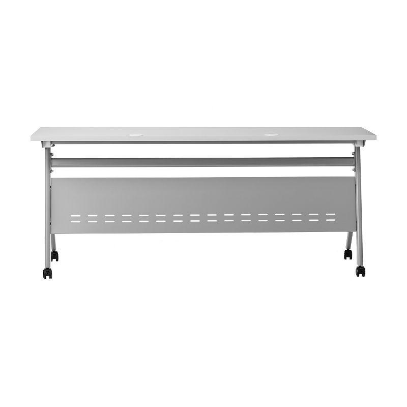 Emma and Oliver Heavy-Duty Flip Top Training Table with Nesting Design, Privacy Panel, Y-Legs, Tabletop, Metal Frame