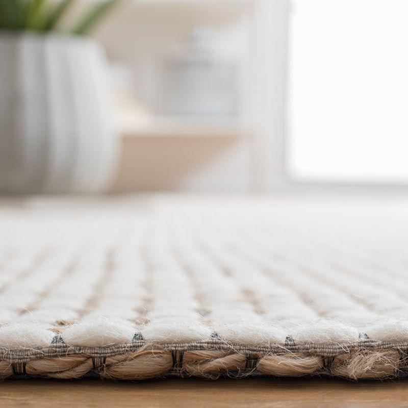 Natural Ivory Hand Tufted Wool Runner Rug