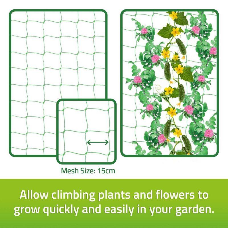 Original Stationery Trellis Netting for Climbing Garden Plants, Easy to Install Plant Net and Vegetable Netting to Grow Garden Flowers