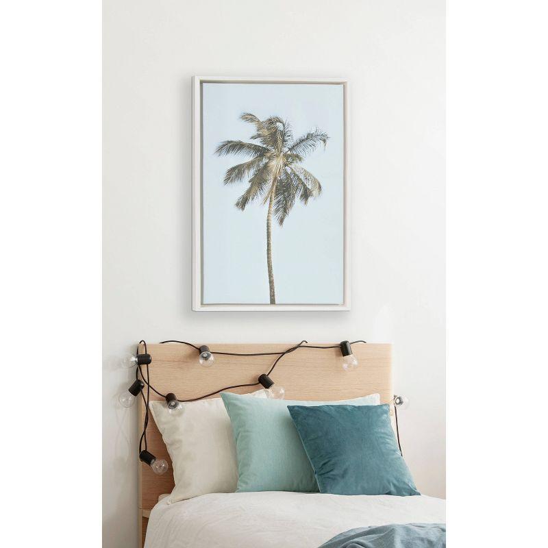 Sylvie One Coconut Palm Tree by The Creative Bunch Studio Framed Wall Canvas - Kate & Laurel All Things Decor