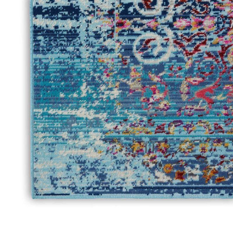 Nourison Vintage Kashan VKA02 Blue/White/Orange Indoor Area Rug - 2' x 4'