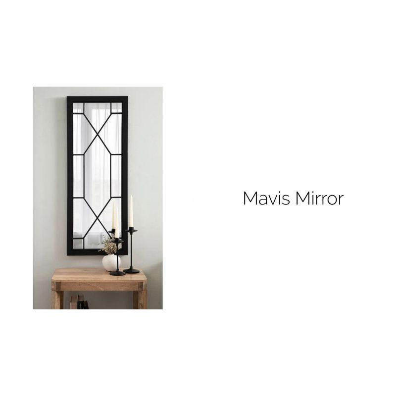 Kate and Laurel Mavis Framed Wall Mirror, 16x42, Black