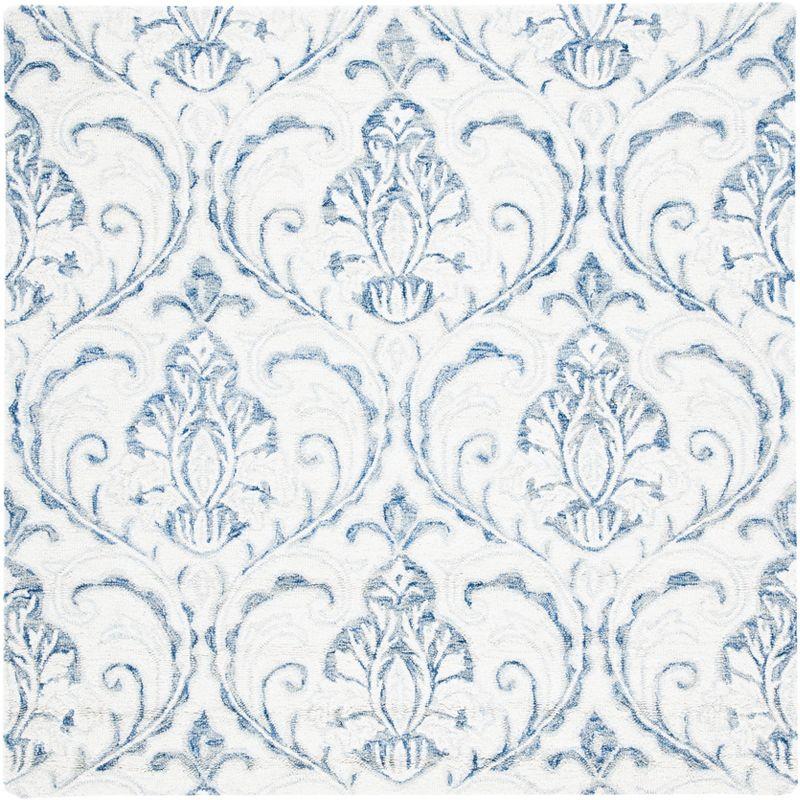 Micro-Loop MLP532 Hand Tufted Area Rug - Ivory/Blue - 5'x5' - Safavieh.