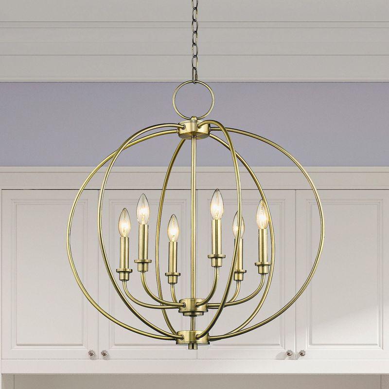 Livex Lighting Milania 6 - Light Chandelier in  Antique Brass