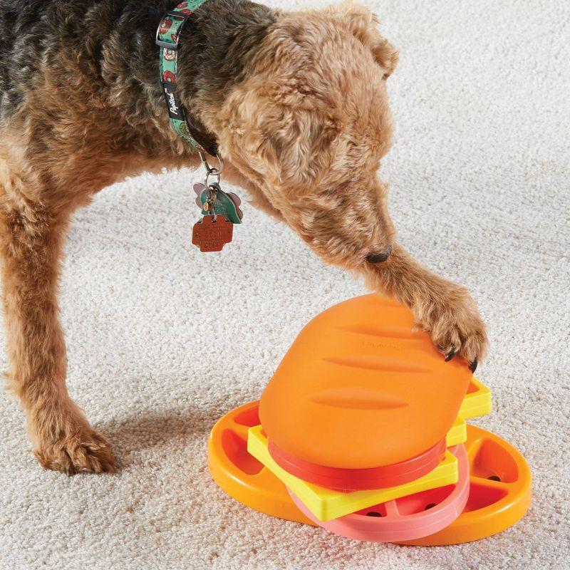 Brightkins Pupstrami Orange and Red Dog Treat Puzzle