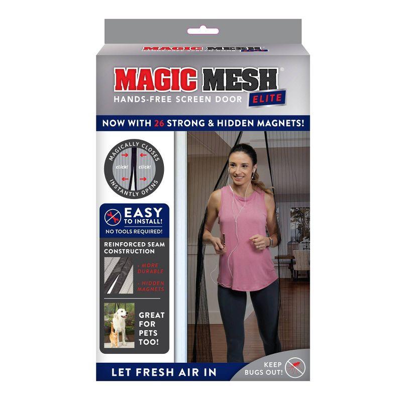 MAGIC MESH Screened Shelters Elite: Magnetic Doorway Screen, Polyester Canopy, Black, Easy Setup, 1 Door