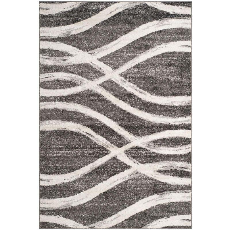 Adirondack ADR125 Machine Made Indoor Area Rug - Charcoal/Ivory - 6'x9' - Safavieh