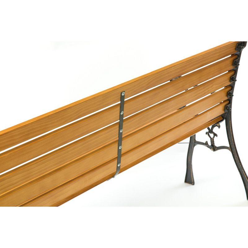 Kambrya Metal/Solid Wood Outdoor Bench