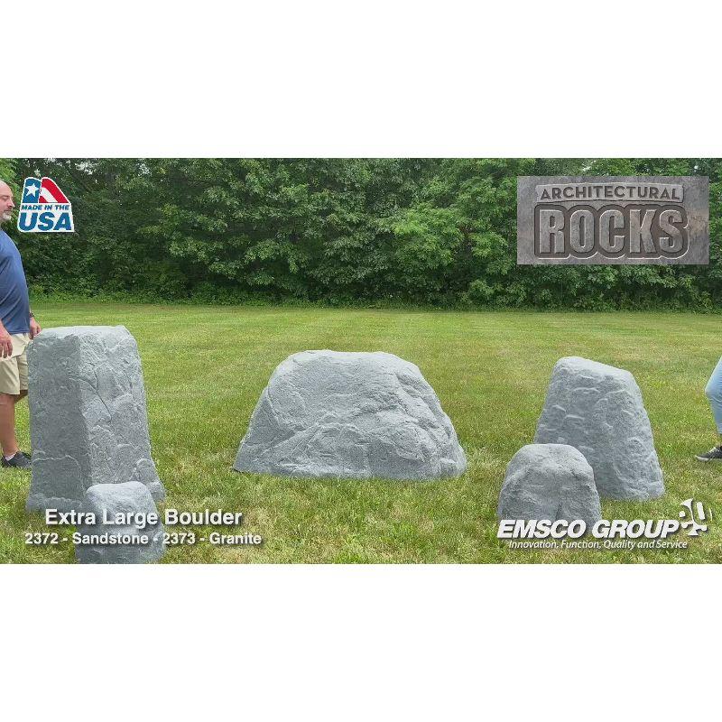 30.13" Resin Extra Large River Rock Statuary - Sand - Emsco