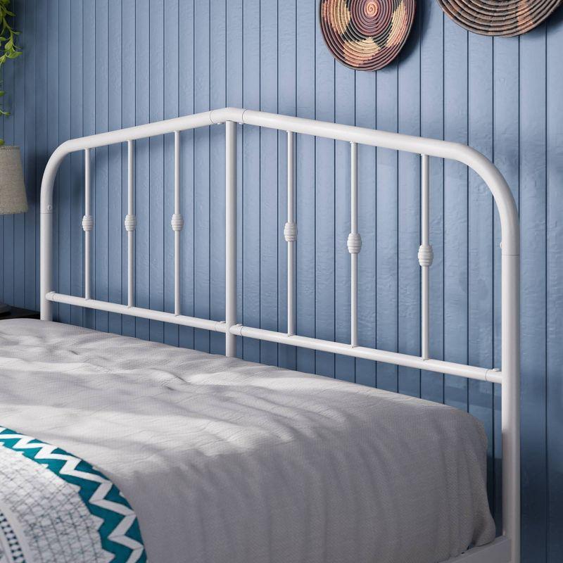 Twin Heidi Metal Platform Bed Frame White - Zinus: Elegant Steel Construction, No Box Spring Needed, 11" Storage Space