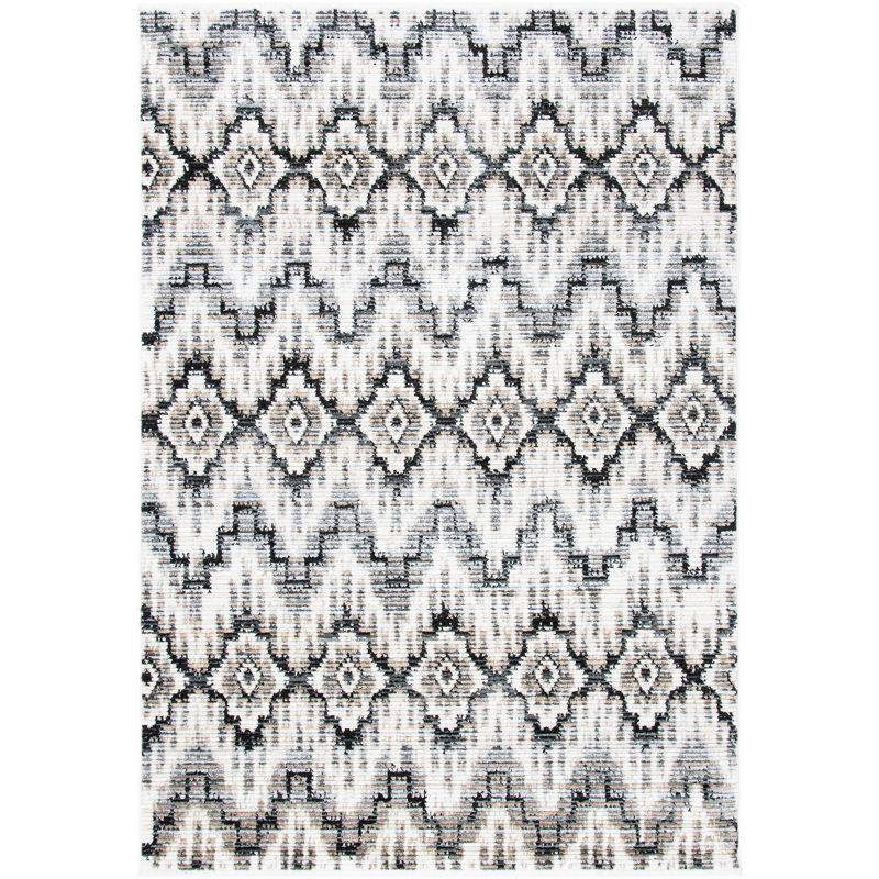 Gray Hand-knotted Synthetic Reversible Area Rug 4'5" x 6'1"