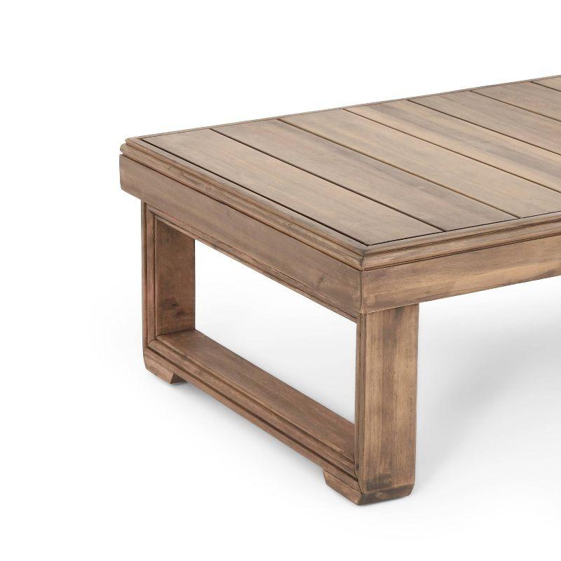 Westchester Outdoor Acacia Wood Rectangular Coffee Table Brown Wash - Christopher Knight Home