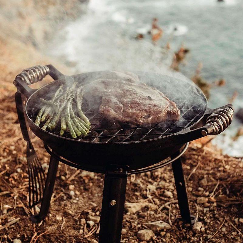 Barebones Black All-In-One cast iron grill