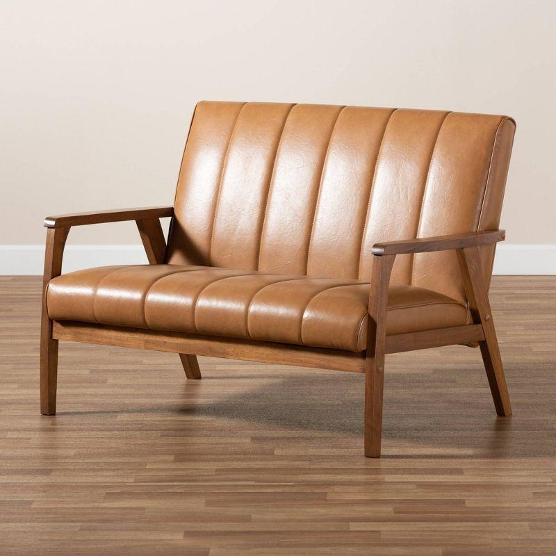 Alonah Faux Leather 45.1'' Reception Loveseat