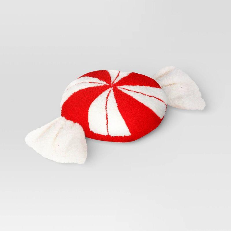 Peppermint Shaped Christmas Novelty Throw Pillow - Wondershop™